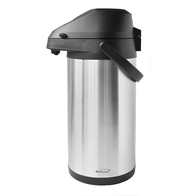 Front. Brentwood - Brentwood 3.5-Liter Airpot Hot & Cold Drink Dispenser - Silver.