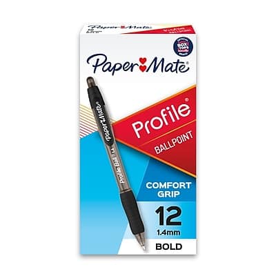 Paper Mate Profile Ballpoint  
Comfort Grip  
12  
1.4mm Bold