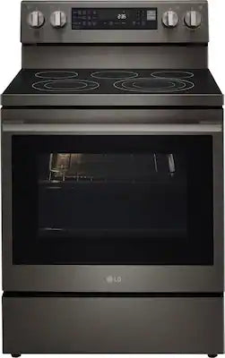 LG - 30-in Wide 6.3 Cu. Ft. Freestanding Electric True Convection Smart Range with 5 Elements, Air Fry and UltraHeat 3.2kW