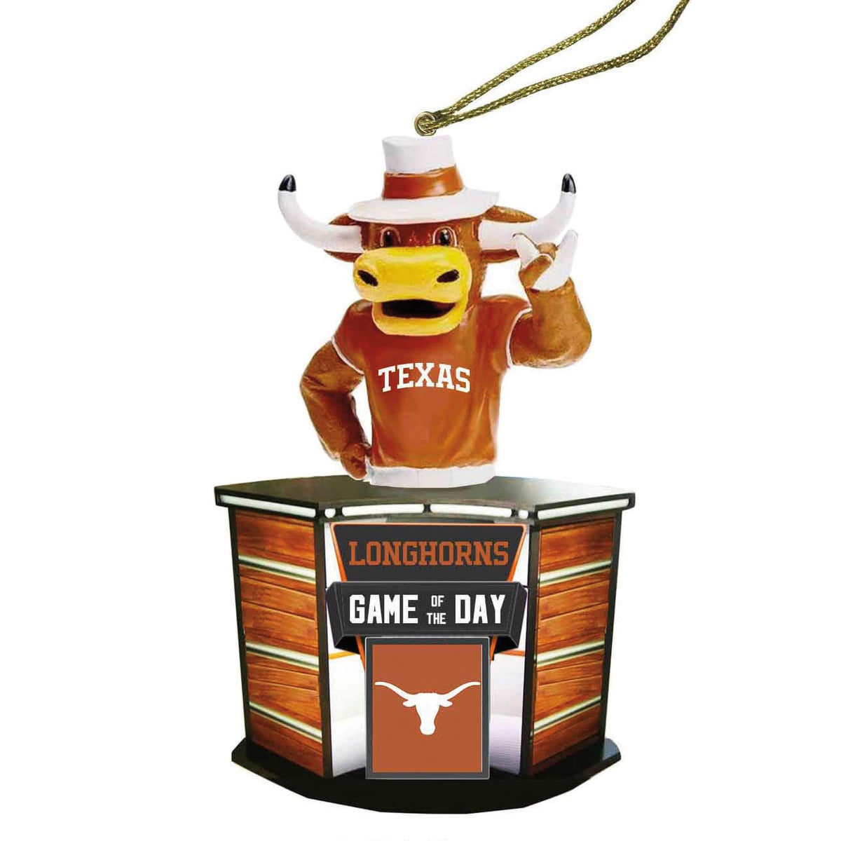 Santa's Workshop - Texas Longhorns 4" Game of the Day Ornament - Orange