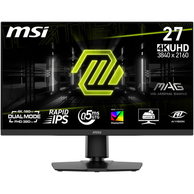 msi msi 27 4K UHD 3840 x 2160 msi MAG ARSENAL GAMING VESA CERTIFIED 4K.160H RAPID msi DUAL MODE IPS 5ms GTG FHD/320H AI-VISION DisplayHDR msi