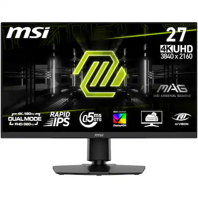 MSI - MAG 272URDF E16 27" Dualmode UHD 160Hz/FHD 320Hz Rapid IPS 0.5ms Gaming Monitor FreeSync Premium and HDR400 (HDMI, DP)