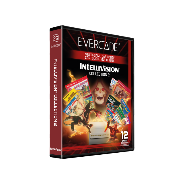 26 EVERCADE EVERCADE MULTI-GAME CARTOUCHE CARTRIDGE MULTI-JEUX INTELLIVISION COLLECTION 2 INTELIVISION - MOUNTAIN 1000 INTERNATION CLOUDY TOWER 90 INTELLIVISION - NAVER TADIUMBUGGIES MUD VECTRON INTELLIVISION AUTO RACING STAR COLLECTION 2 GWO HEARMAN INTELLIVISION COLLECTIONS 12 GAMES INCLUDED JEUX INCLUS