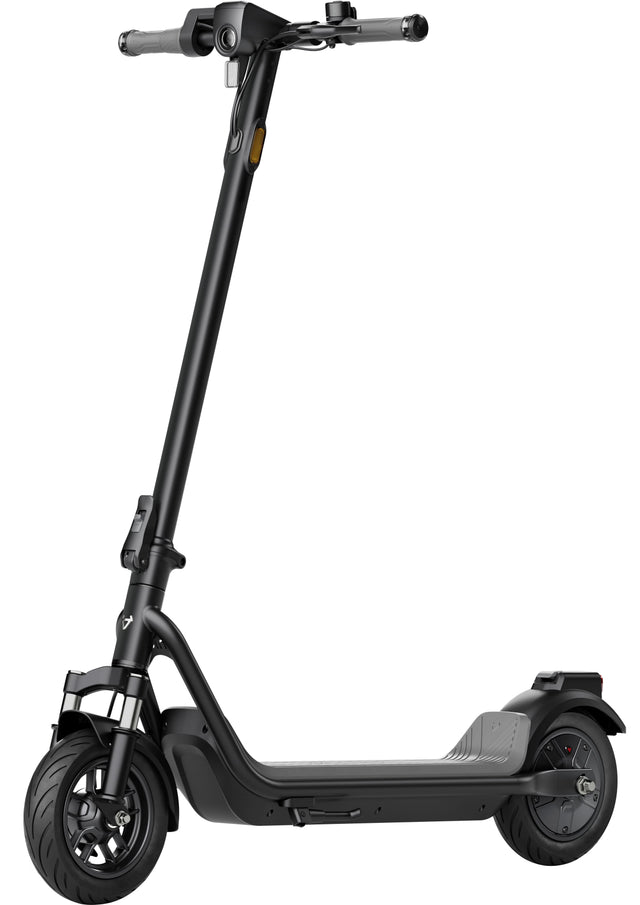 Front. NIU - KQi 100F Foldable Electric Kick Scooter w/ 22 mi Max operating Range & 18 mph Max Speed - Gray.