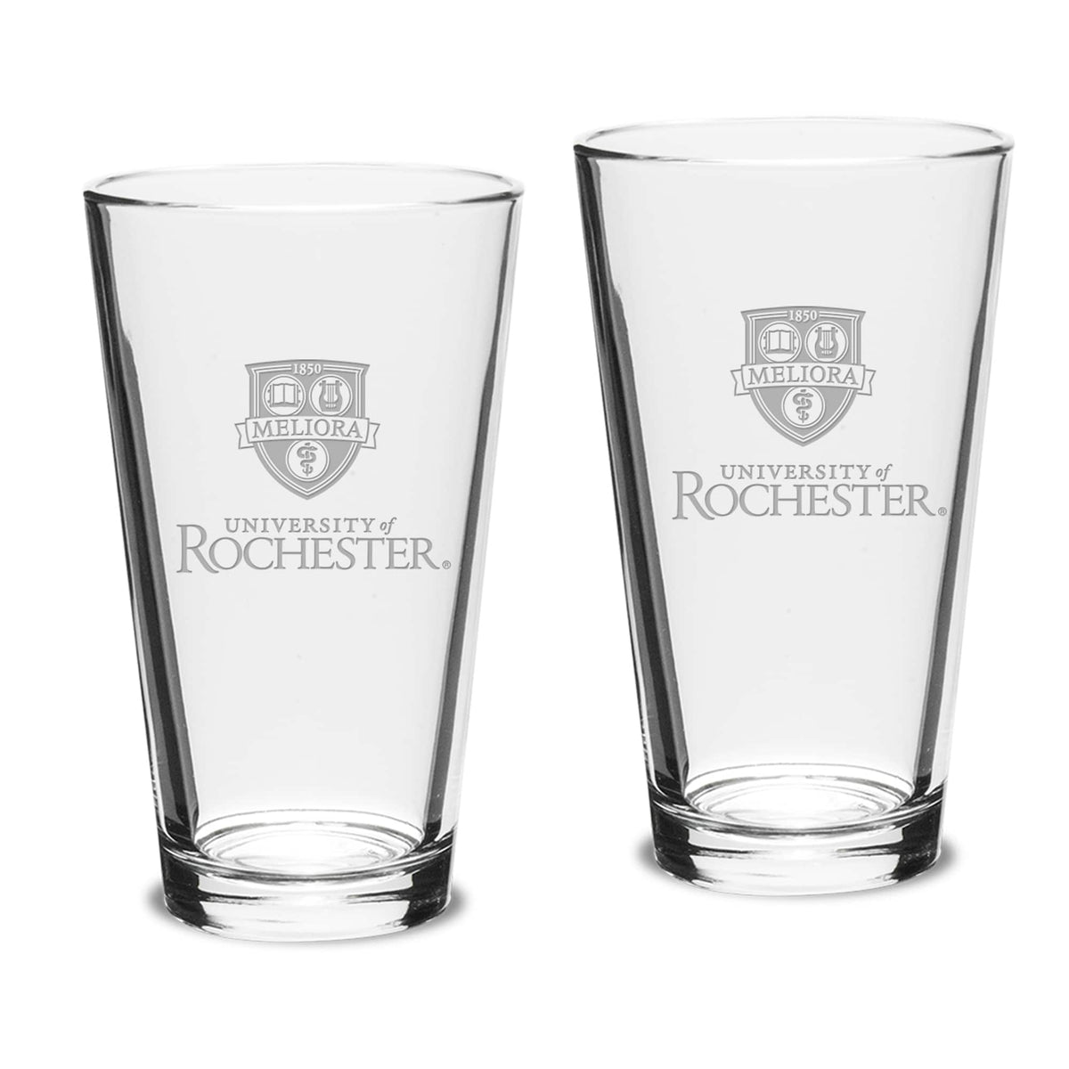 Jardine - Rochester Yellow Jackets 16oz. 2-Piece Classic Pub Glass Set - Multicolor