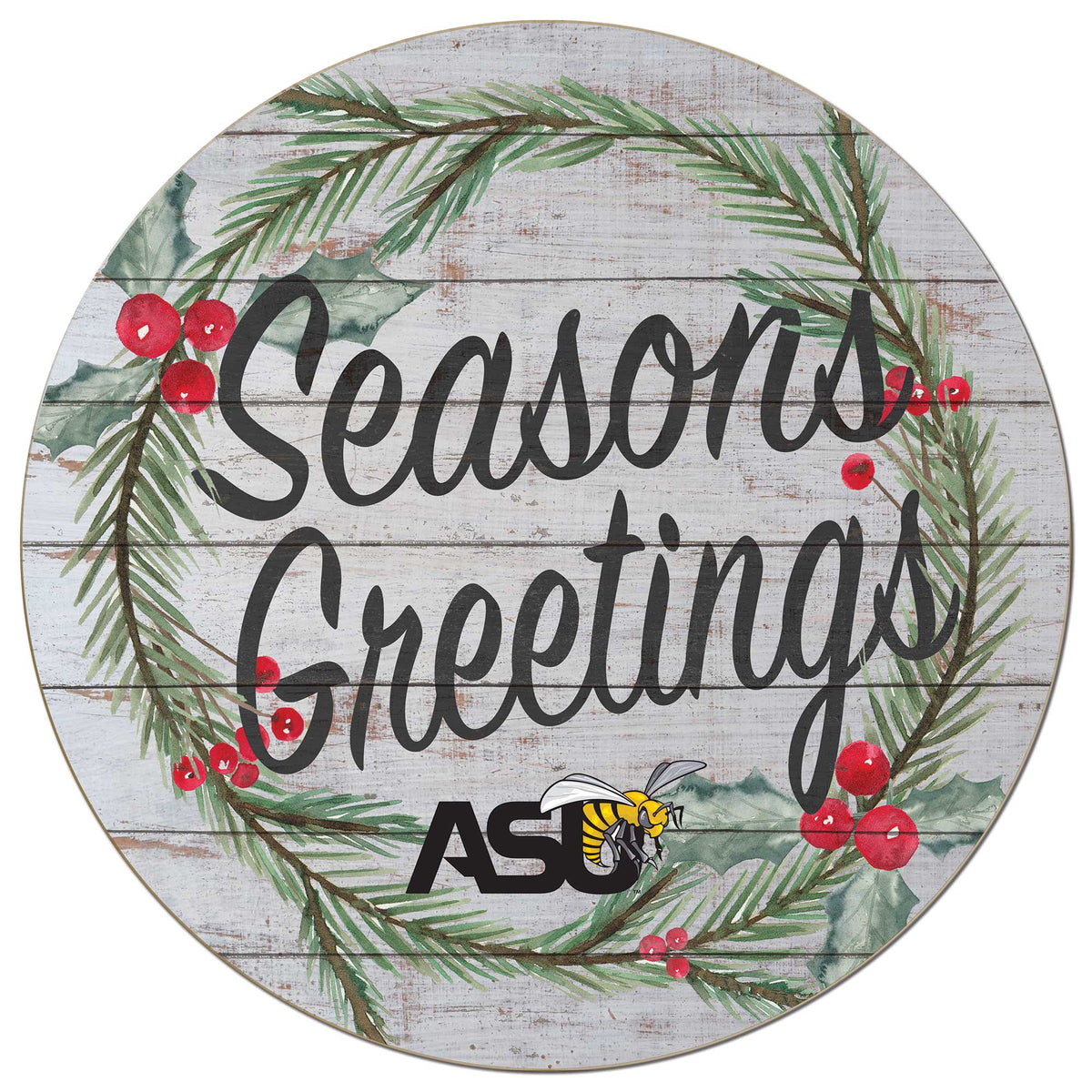 Jardine - Alabama State Hornets 20'' x 20'' Season's Greetings Circle - White