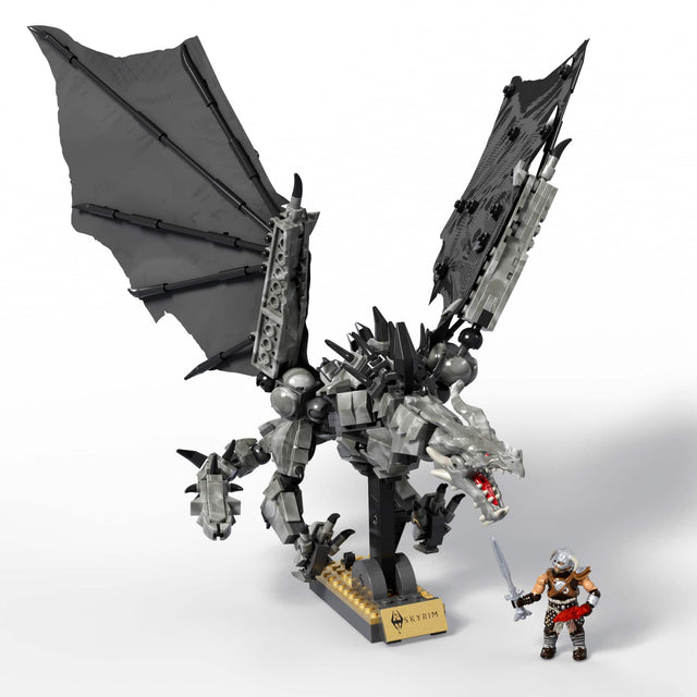 Front. MEGA - Skyrim Alduin the World Eater Collectible Building Set.
