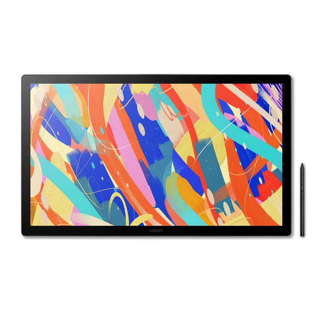 Front. Wacom - Cintiq 24 Touch Drawing Tablet - Black.