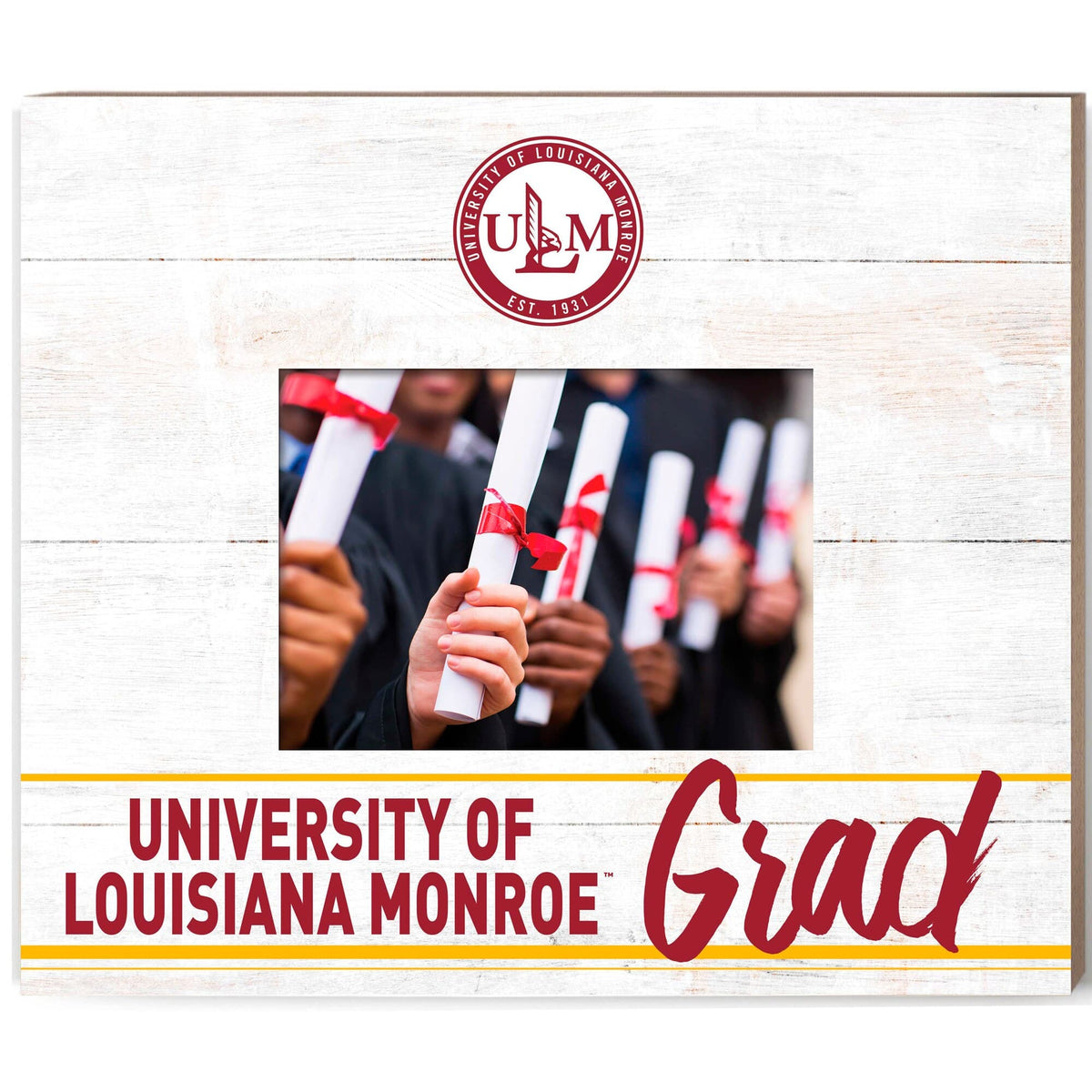 Jardine - ULM Warhawks 13.5" x 11.5" Grad Frame - White