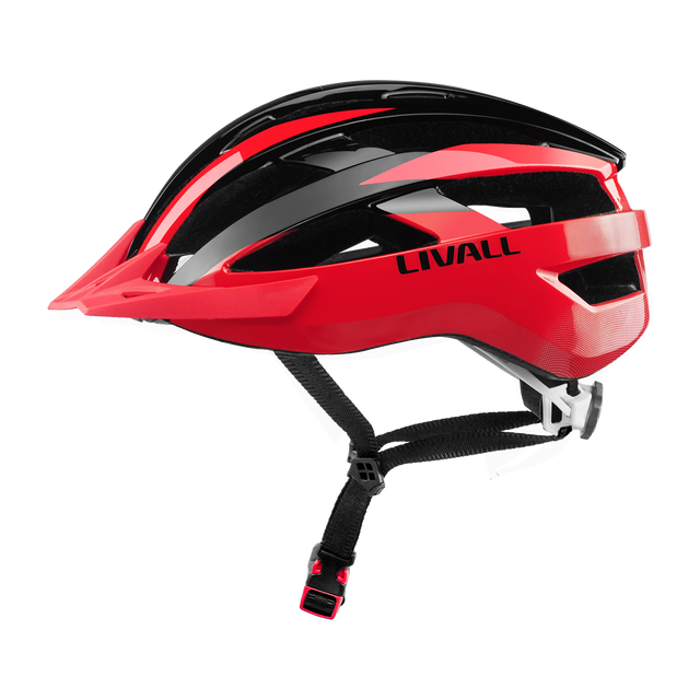 Front. LIVALL - LIVALL - MT1 Neo Smart Helmet with Bluetooth Speakers, Smart Lighting & Fall Detection with SOS Alert- Red - Red.