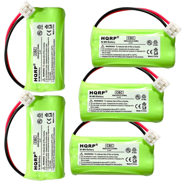 HQRP  
Battery Battery NI-MH  
WARNING: To reduce risk of fire or burns. Do not attempt to open, disassemble the battery pack. Do not crush, puncture, short external contacts or dispose of in fire or water. Do not expose to temperature above 60°C (140°F). Replace only with the battery pack designed for this product. Made in China  

HQRP CBC 850mAh/2.04Wh NI-MH Battery 2.4V NI-MH  
WARNING: To reduce risk of fire or burns. Do not attempt to open, disassemble the battery pack. Do not crush, puncture, short e