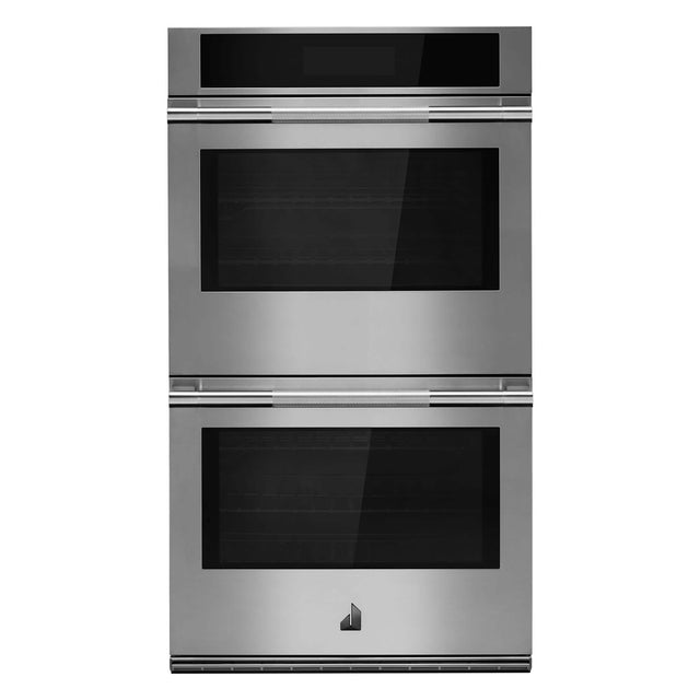 Front. JennAir - RISE 30" Built-In Double Electric Wall Oven with Vertical Dual-Fan True Convection with Advanced Temperature Precision - Stainless Steel.
