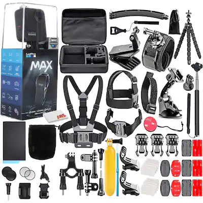 GoPro - MAX 360 Waterproof Action Camera --With 50 Piece Accessory Kit