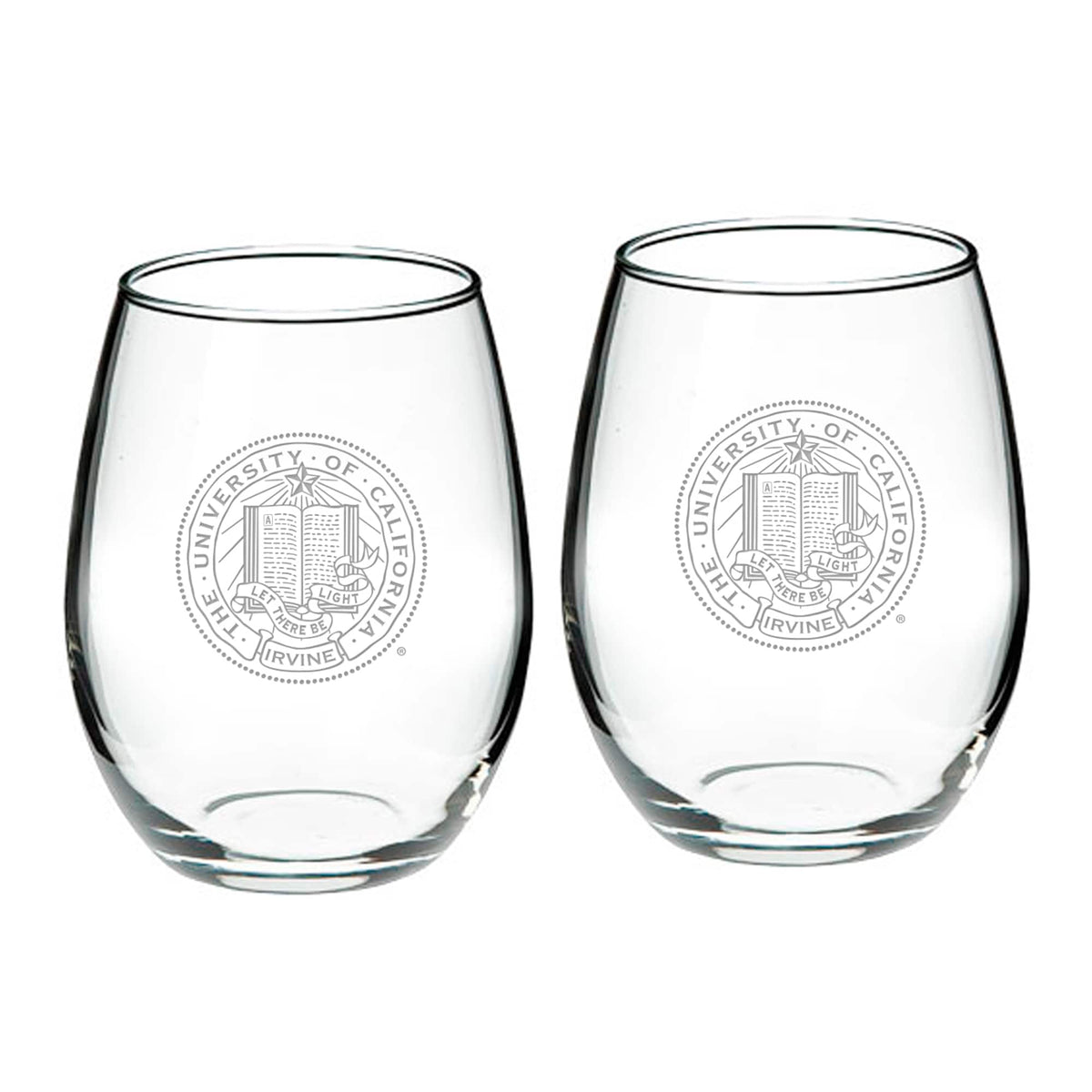 Jardine - UC Irvine Anteaters Team 21oz. 2-Piece Stemless Wine Glass Set - Multicolor