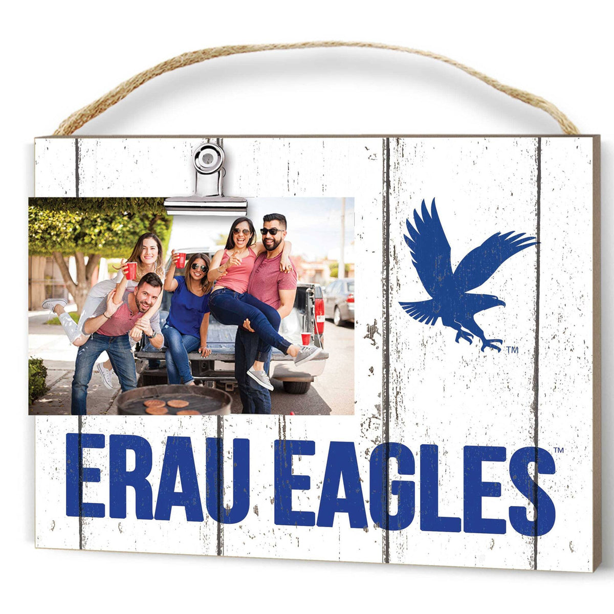 Jardine - Embry-Riddle Eagles 8" x 10" Weathered Clip It Frame - White