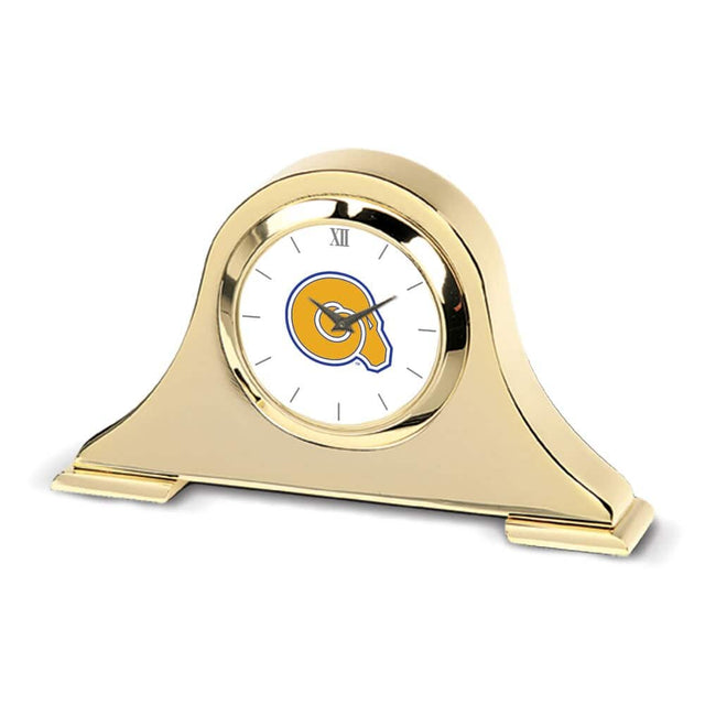 Front. Jardine - Gold Albany State Golden Rams Napoleon Desk Clock - Gold.