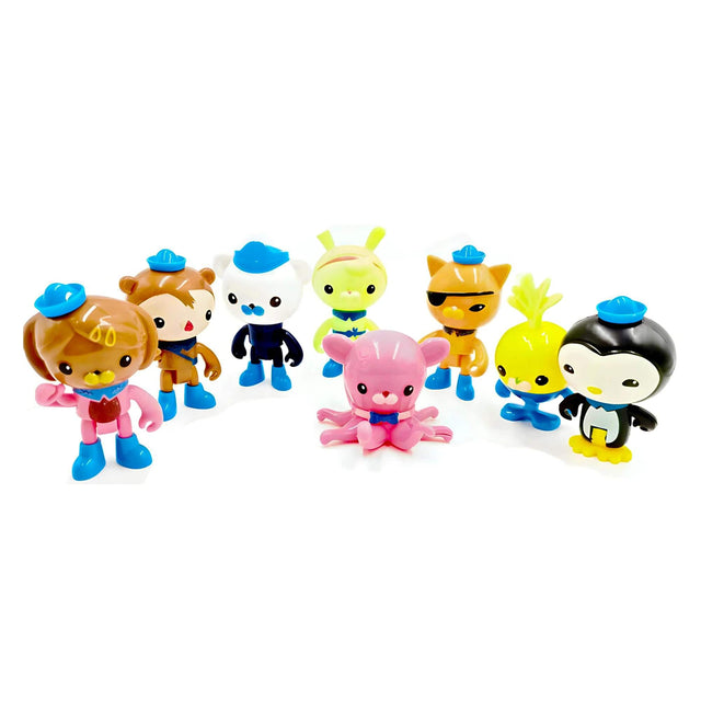 Front. Fisher Price - Octonauts Octo-Crew 3 Inch Mini Figure Set | 8 Figures - Blue.