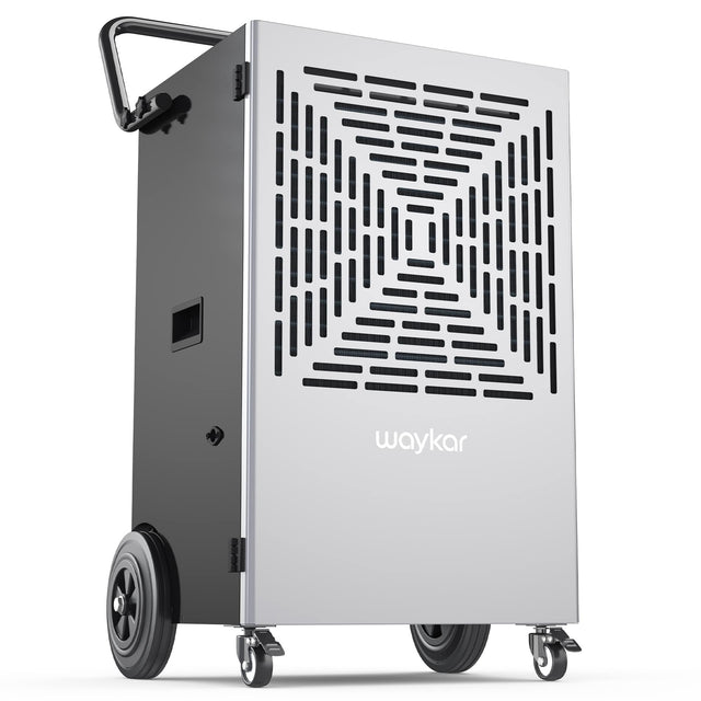 Front. Waykar - 216 Pint 8000 Sq. Ft. Dehumidifier with Built-In Pump for Drying Basement, Warehouse and Factory - Black.