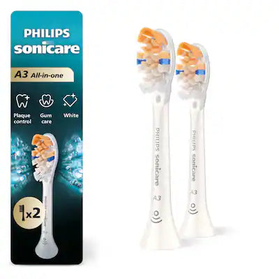 Philips Sonicare - A3 All-in-One -Replacement Brush Heads, 2 Pack