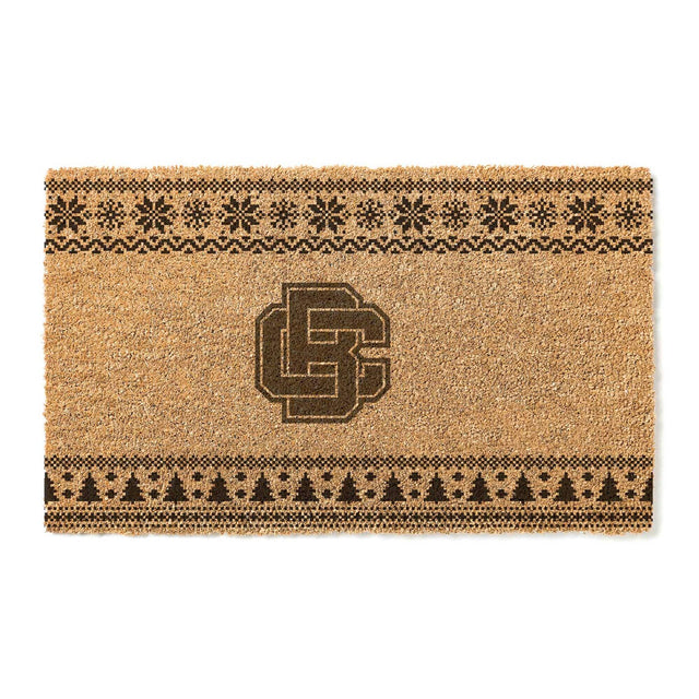 Front. Jardine - Bethune-Cookman Wildcats 18" x 30" Holiday Coir Doormat - Brown.