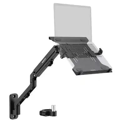 Mount-It! - Flexible Wall & Pole Mount Laptop Arm with Spring‑Assisted Adjustment, Swivel & Cable Management