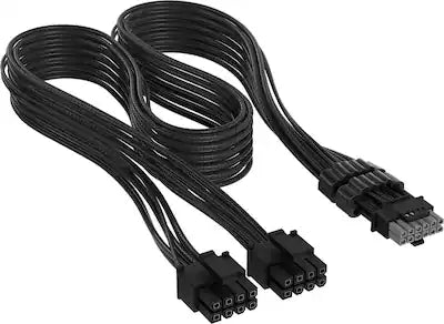 CORSAIR - 2' Elite Premium Individually Sleeved, 2x 8-Pin to PCIe 12V-2x6 600W Cable, Type 4