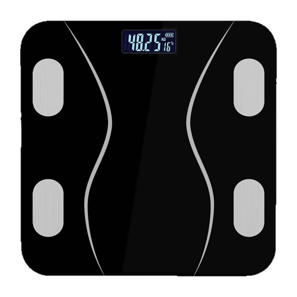 COWIN - Smart Bluetooth Body Fat Scale Rechargeable Digital Scale with App 400lbs Capacity - Black