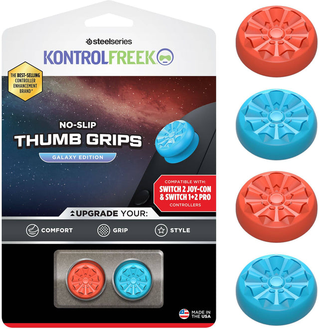 SteelSeries KontrolFreek  
The Best-Selling Controller Enhancement Brand  

No-Slip Thumb Grips  
Galaxy Edition  

Compatible with:  
Switch 2 Joy-Con & Switch 1+2 Pro Controllers  

Upgrade Your:  
Comfort  
Grip  
Style  

Made in the USA