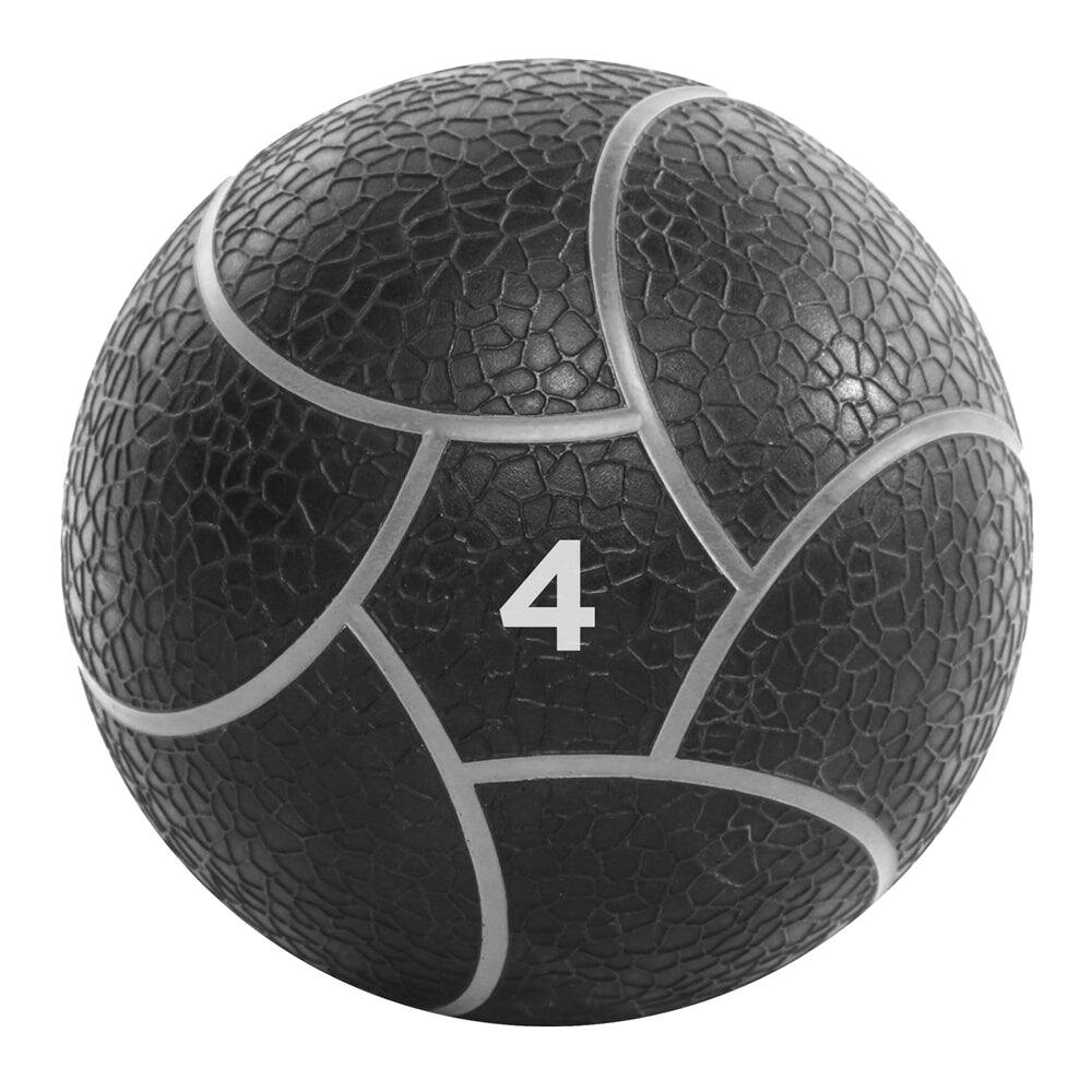Power Systems - 10" Elite Power Medicine Ball (4 lb), Durable Weighted Medicine Ball for Core Training - Black