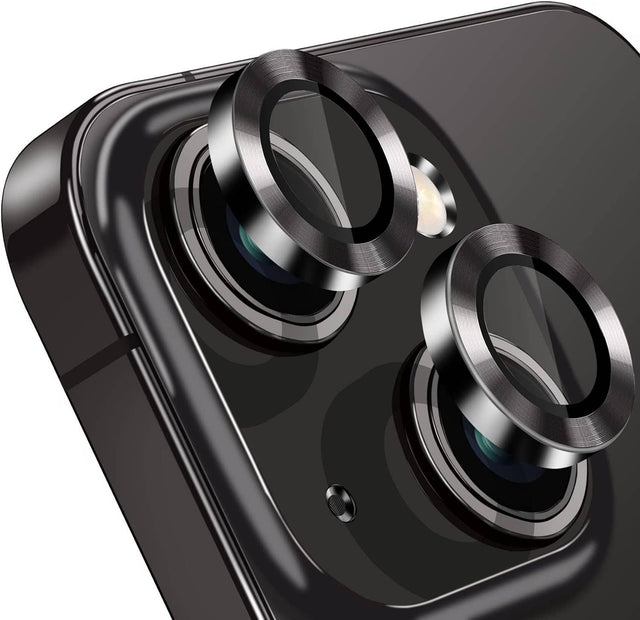 Front. Entronix - Entronix Luxury Metal Camera Lens Protector for iPhone 15/15 Plus - Green.