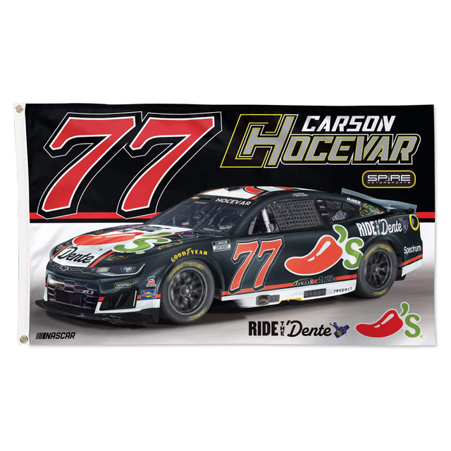 CARSON HOCEVAR  
77  
SPRE  
RIDE THE Dente  
Dente  
GOOD YEAR  
Spectrum  
adidas  
MINASCAR  
RIDE THE Dente  
77  
ZECUER  
CLANMC  
respect  
MINASCAR