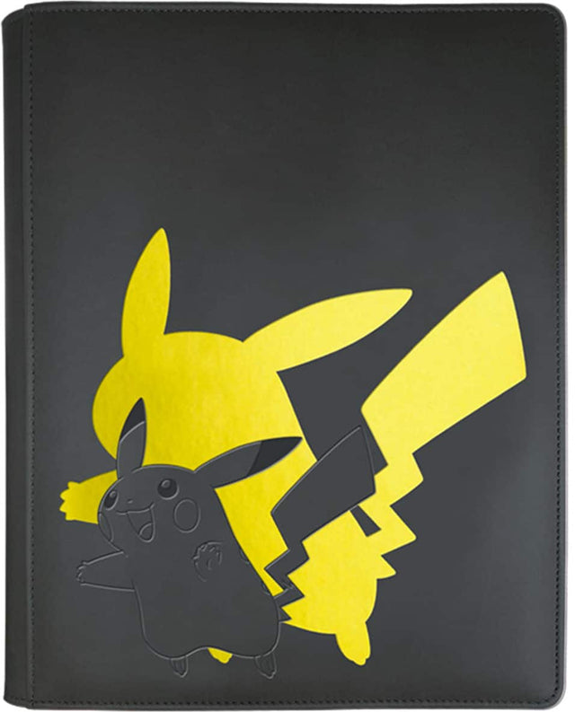 Front. Ultra PRO - Elite Series: Pikachu 9-Pocket Zippered PRO Binder for Pokémon.