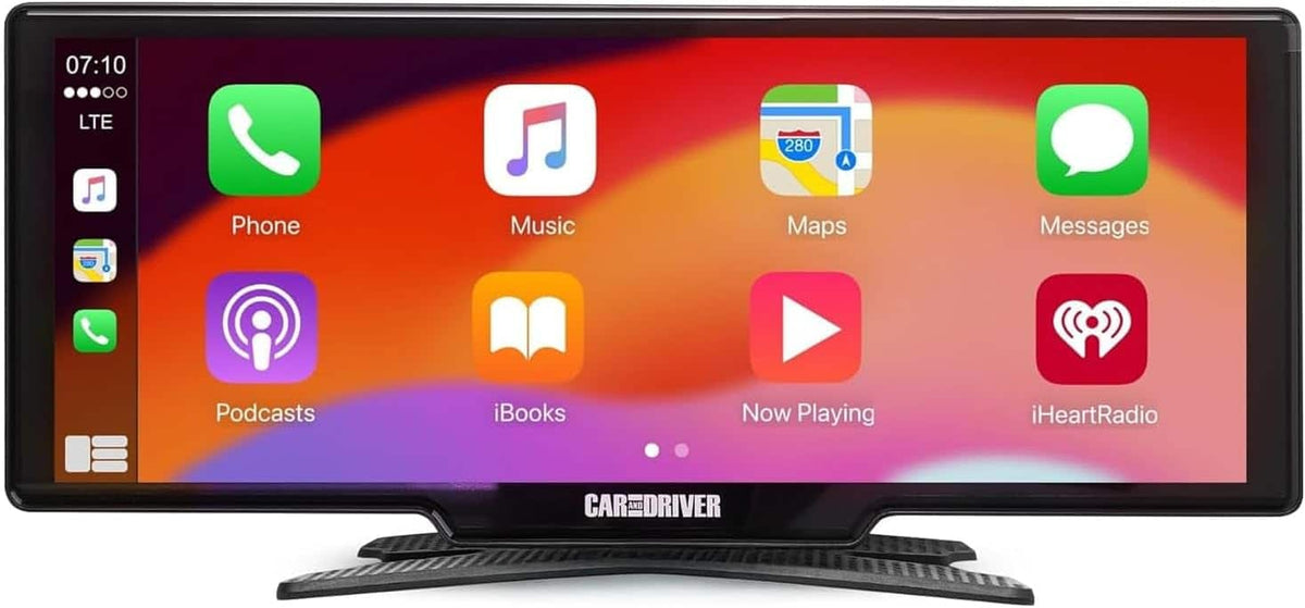 Car and Driver - Intellidash Pro X10 Wireless Carplay Android Auto 10" Touchscreen - Plug & Play - Black