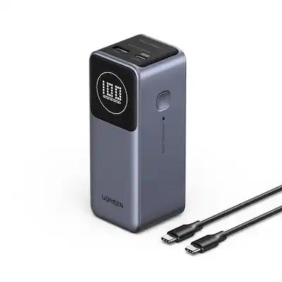 UGREEN - Nexode 100W 12000mAh Power Bank with Smart Display, Portable Charger for Laptops, Tablets, Cell Phones