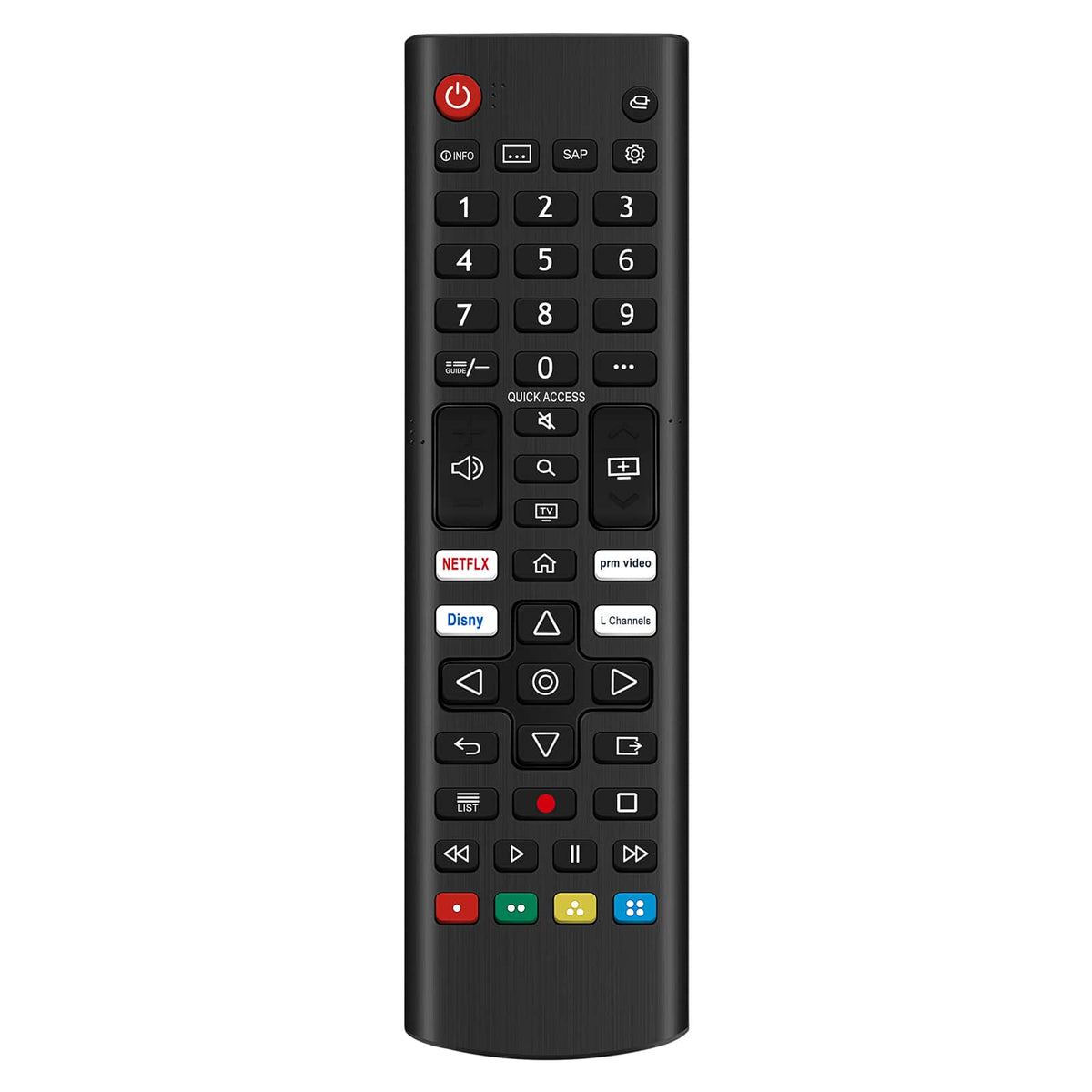VINABTY - AKB76040302 Replacement Remote Control Fits for LG remote AKB76037601 AKB76037603 4K UHD Smart TV 32LM577BPUA - Black