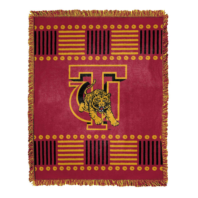 Front. Northwest - Tuskegee Golden Tigers Homage Jacquard Throw Blanket - Multicolor.