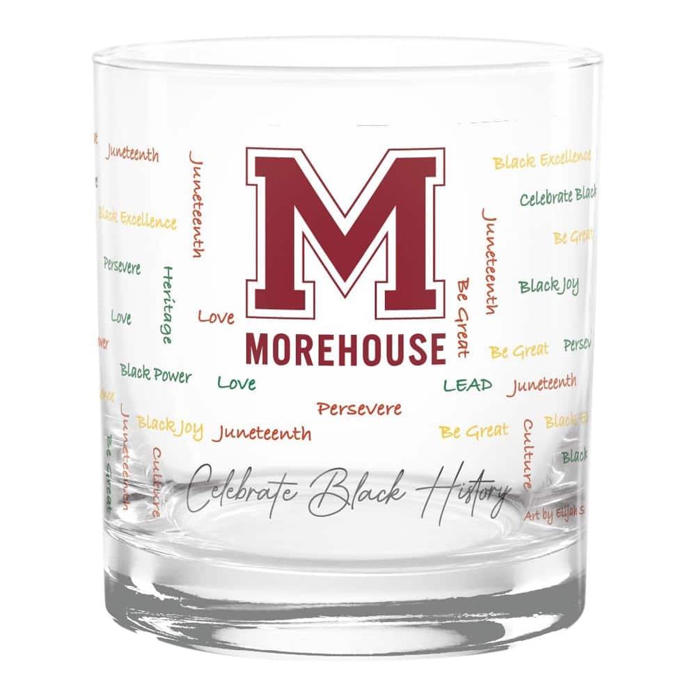 Indigo Falls - Morehouse Maroon Tigers 14oz. Black History Month Rocks Glass - Multicolor