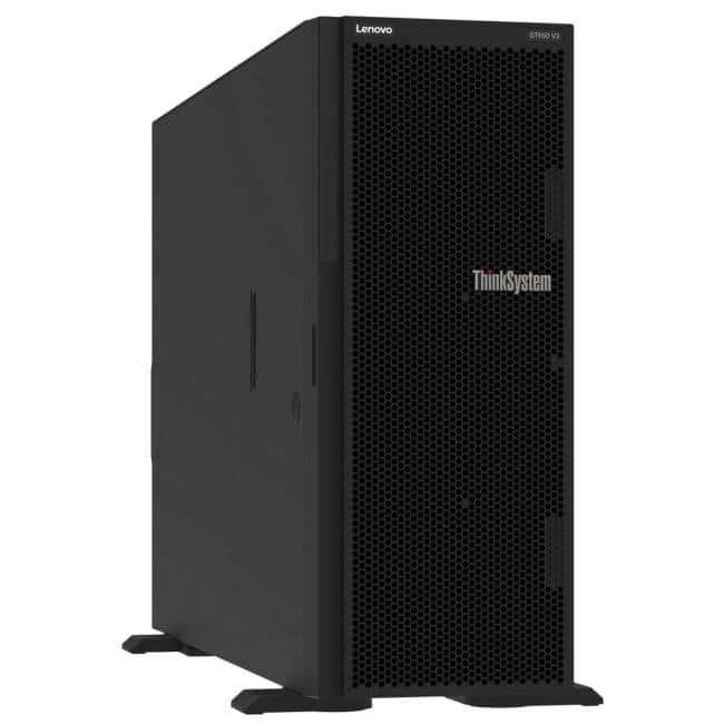 Lenovo - ThinkSystem ST650 V3 4514Y 32GB Tower Server - Intel Xeon Silver 4514Y Processor Hexadeca-core - 32GB (TruDDR5) - Black