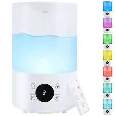 Topteng - 1.06Gal Ultra Quiet Cool Mist Humidifier for Bedroom-28dB Ultrasonic with Color Changing Light,360° Nozzle,Auto Shut-Off