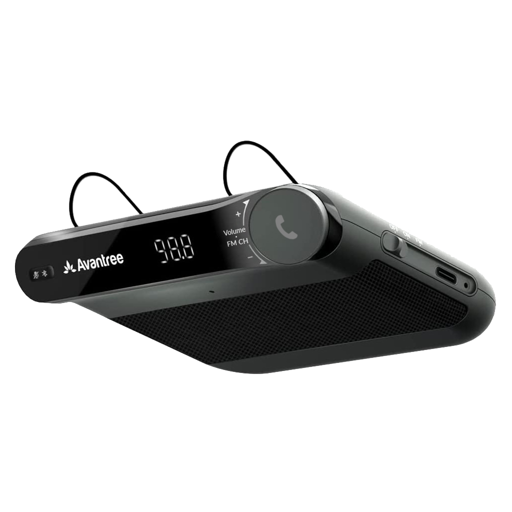 Avantree - Roadtrip - Car Bluetooth Speaker & Wireless FM Transmitter Kit 2-in-1 for Streaming Cell Phone Audio