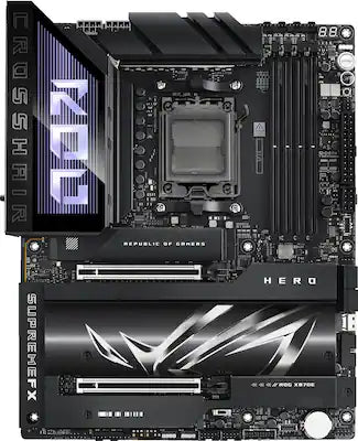 ASUS - ROG CROSSHAIR X870E HERO (Socket AM5) AMD X870 ATX DDR5 Wi-Fi 7 Motherboard