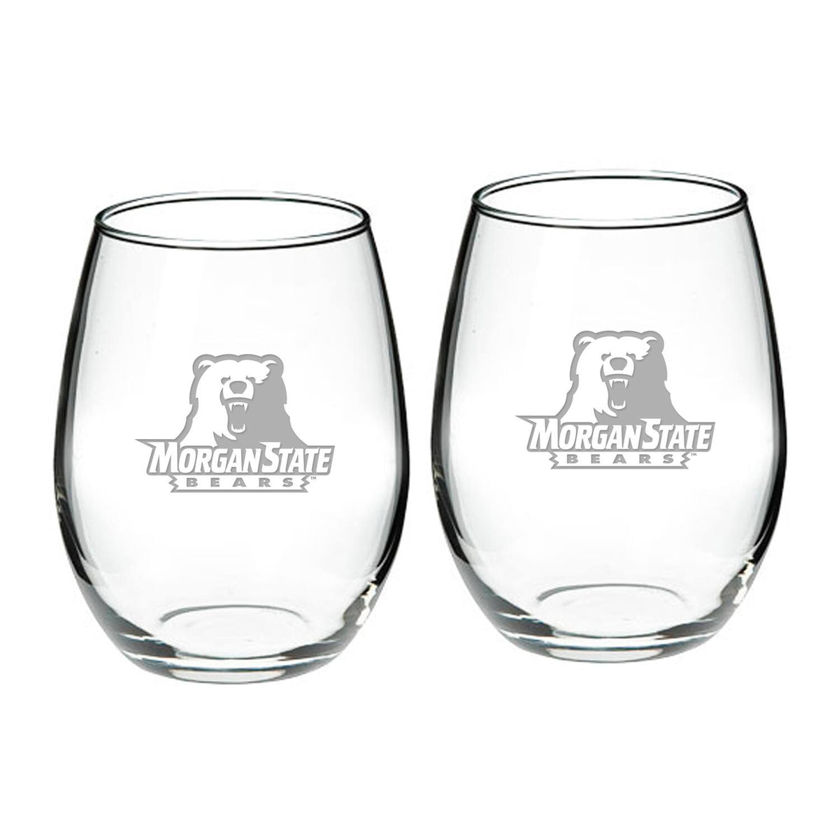 Jardine - Morgan State Bears 21oz. 2-Piece Stemless Wine Glass Set - Multicolor