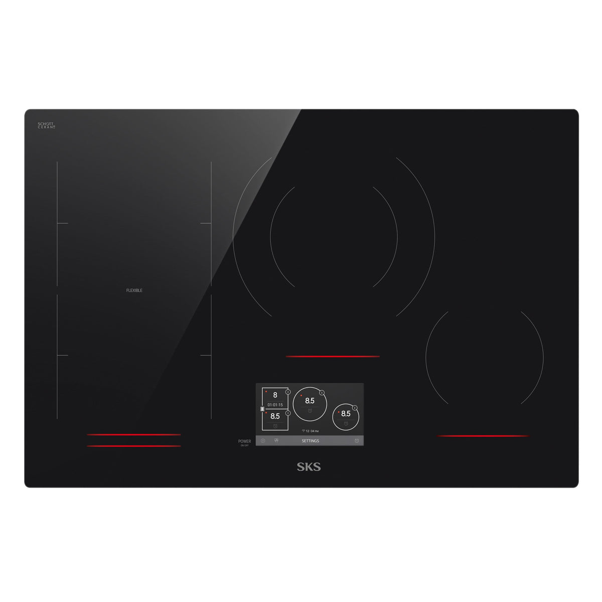 SKS - 30" Induction Cooktop with 4 Elements - Black