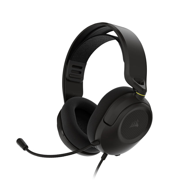 Front. CORSAIR - HS35 v3 Wired Over-the-Ear Gaming Headset for PC,Xbox One,Xbox Series X|S,PS5,PS4, Nintendo Switch and Mobile - Carbon.