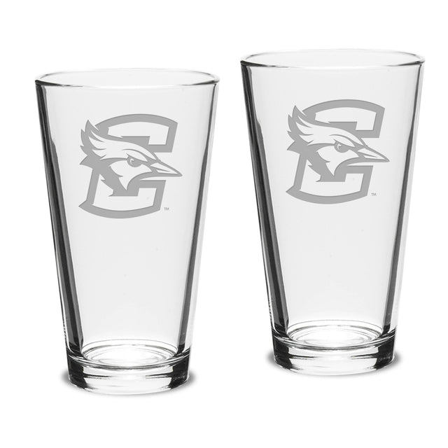 Front. Jardine - Creighton Bluejays 16oz. 2-Piece Classic Pub Glass Set - Multicolor.