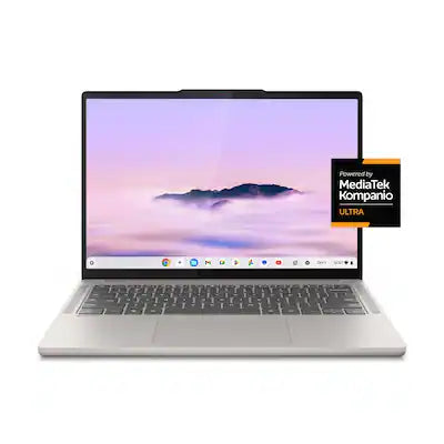 Lenovo - Chromebook Plus 14" OLED 2K Touchscreen Laptop with Gemini - MediaTek Kompanio Ultra 910 - 16GB Memory - 256GB Storage