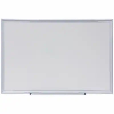 Universal - Deluxe Melamine Dry Erase Board, 36 x 24" , White Surface, Satin Aluminum Frame" - 36 x 24