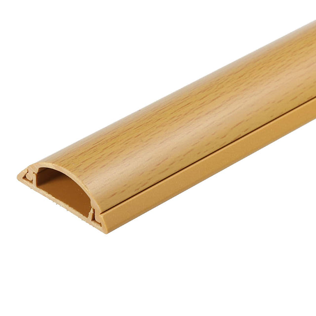Front. Unique Bargains - Floor/Wall Cable Raceway Cord Cover 39"Lx1.2"Wx0.4"H Cord Hider Channel Self-Adhesive Wood Grain - Wood.