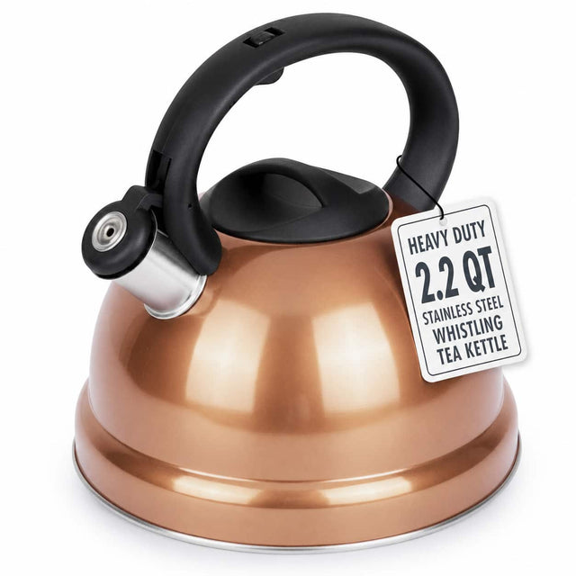 HEAVY DUTY 2.2 QT STAINLESS STEEL WHISTLING TEA KETTLE