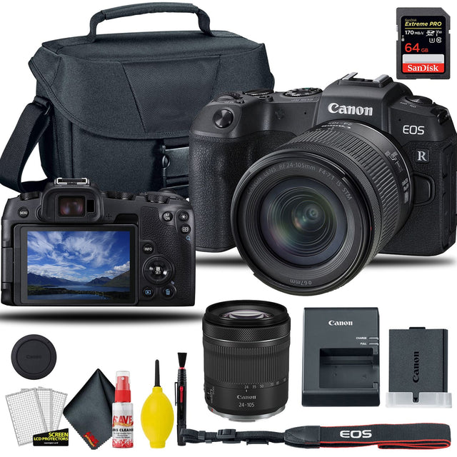 SanDisk Extreme PRO 170 MB/s 64 GB

Canon EOS R

Canon RF24-105mm LENS F4-7.1 CANON IS STM

Canon 24-105mm

Canon SCREEN LCD PROTECTORS

Canon Lens Cleaner

Canon Lens Hood

Canon Lens Cap

Canon Camera Bag

Canon Strap

Canon Lens Case